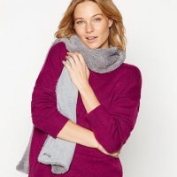 Debenhams  Mantaray - Grey fleece scarf
