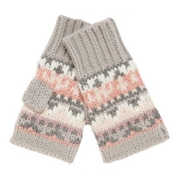 Debenhams  Mantaray - Light pink Fair Isle knit hand warmer glove