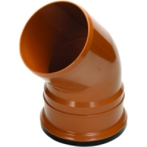 Wickes 110mm Terracota Drain 45 Deg Single Socket Bend