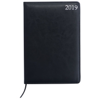 Wilko  Wilko Diary A5 Day A Page Faux Leather Black