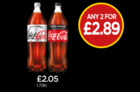 Diet Coke, Coke Zero £2.89