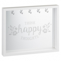 BMStores  Mirrored Jewellery Hook - Think Happy Thoughts
