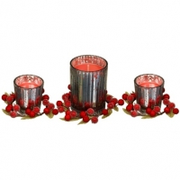 BMStores  Essence Cranberry Scented Candles 3pk - Red