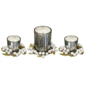 Essence Cranberry Scented Candles 3pk - White