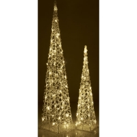 Wilko  Wilko Christmas Battery Operated Acrylic Light Up Trees Set 