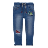 Debenhams  bluezoo - Boys blue embroidered transport slim fit jeans