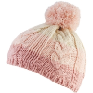Pink Baby Cable Knit Bobble Hat &pound;2.99