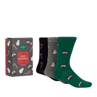 Debenhams  Merry Little Gifts - 3 Pack Festive Mens Socks