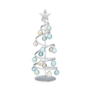 Debenhams - Silver glitter Christmas tree ornament