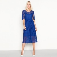 Debenhams  Vila - Bright blue lace Lissi midi dress