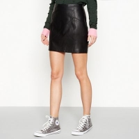 Debenhams  Noisy may - Black Rebel PU Mini Skirt