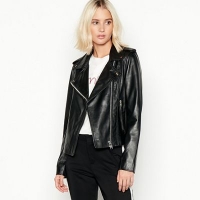 Debenhams  Vero Moda - Black genuine leather Rock jacket