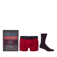 Debenhams  Tommy Hilfiger - Red printed trunks and socks set