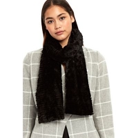 Debenhams  Wallis - Black teddy faux fur scarf