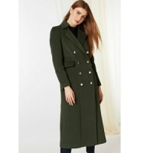 Wallis - Khaki long military coat