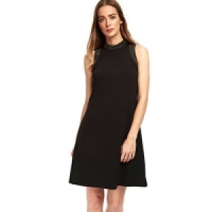 Wallis - Black embellished collar shift dress