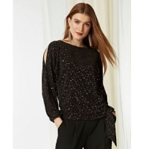 Wallis - Copper embellished tie side top