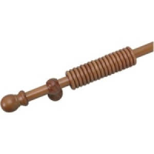 Wickes Wooden Curtain Pole Teak Effect 1.8m