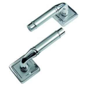 Wickes Chateau Square Rose Latch Handle Chrome