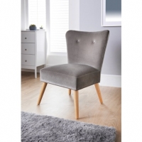 BMStores  Arabella Velvet Chair - Grey