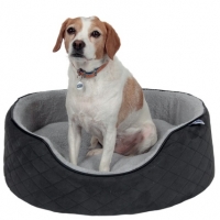 BMStores  RSPCA Quilted Oval Foam Bed - Grey