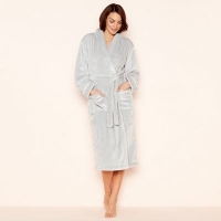 Debenhams  Lounge & Sleep - Pale grey fleece dressing gown