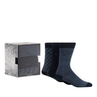 Debenhams  Calvin Klein - 3 pack navy printed socks