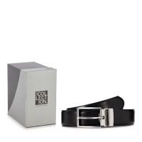Debenhams  The Collection - Black leather reversible belt in a gift box