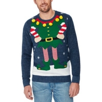 Debenhams  Red Herring - Navy elf knit Christmas jumper
