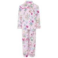 Debenhams  Monsoon - Girls pink Avery flannel pyjama set