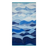 Debenhams  Home Collection - Blue wave print beach towel
