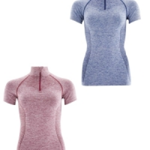 Crane Ladies Seamless Zip Neck Top