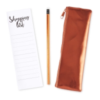 Aldi  Script Copper Pencil Case Set