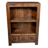 Debenhams  Debenhams - Mango wood bookcase with drawers