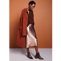 Debenhams  Principles - Dark gold sequin knee length skirt