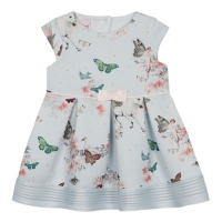 Debenhams  Baker by Ted Baker - Baby Girls Scuba Butterfly Print Dress