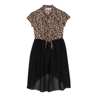 Debenhams  bluezoo - Girls black leopard print mock dress