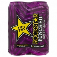 Poundstretcher  ROCKSTAR PUNCHED TROPICAL GUAVA ENERGY DRINK 4x500ML