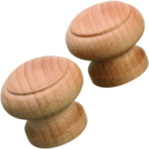 Wickes Denver Ring Knob Beech 33mm 2 Pack