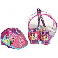 Halfords  Disney Princess Helmet, Knee & Elbow Pad Backpack Set