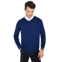 Debenhams  J by Jasper Conran - Blue V-neck Merino wool jumper