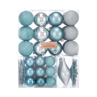 Debenhams  Debenhams - Pack of 65 silver and blue Christmas tree decora