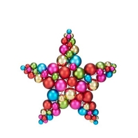 Debenhams  Debenhams - Multicoloured bauble star Christmas wreath