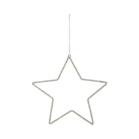 Debenhams  Debenhams - Silver beaded star decoration