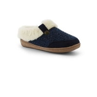 Debenhams  Lands End - Blue chunky knit slippers