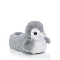 Debenhams  Lounge & Sleep - Light grey penguin slippers