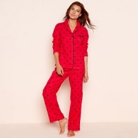 Debenhams  Lounge & Sleep - Red star print cotton pyjama set