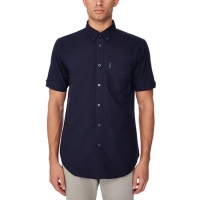 Debenhams  Ben Sherman - Navy short sleeve Oxford shirt