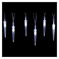 QDStores  50 LED White Indoor Animated Icicle Bar Light Chain Battery