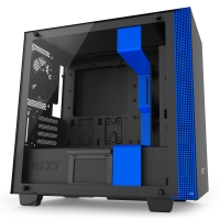 Overclockers Nzxt NZXT H400i Micro-ATX Gaming Case - Black/Blue Tempered Glass